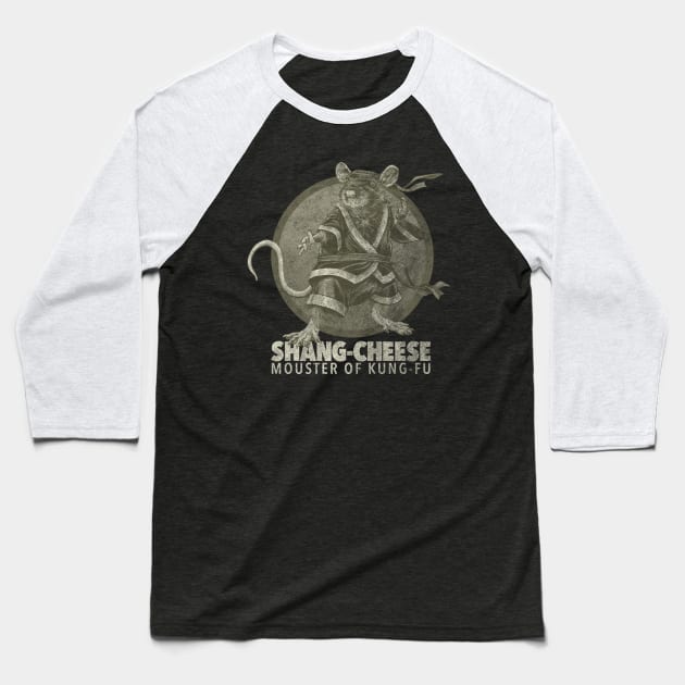 Shang-Cheese Mouster of Kung-Fu - mono Baseball T-Shirt by ThirteenthFloor